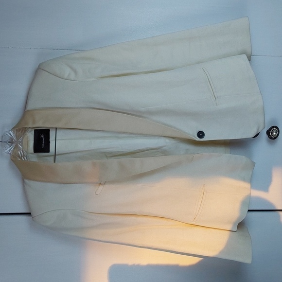Isabel Marant- Womens Cream Blazer Suit Coat Silk/Cotton Minimalist Neut. Sz.M/L - Picture 6 of 12
